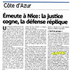 Emeute à Nice : la justice cogne, la défense réplique